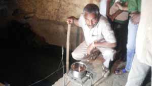नाली के गैस से चूल्हा