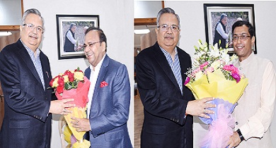 विवेक ढांढ व अजय सिंह सीएम से मिले